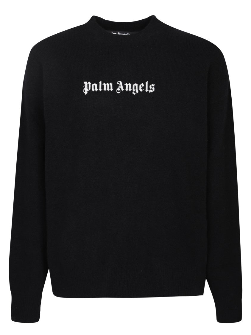 Palm Angels Black Merino-Cashmere Knitwear