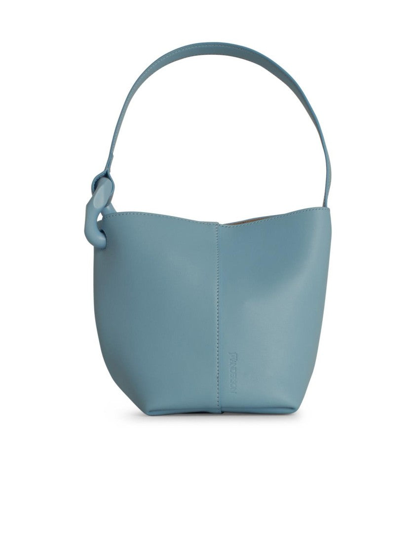 J. W. Anderson Corner' Bucket Bag In Light Blue Leather