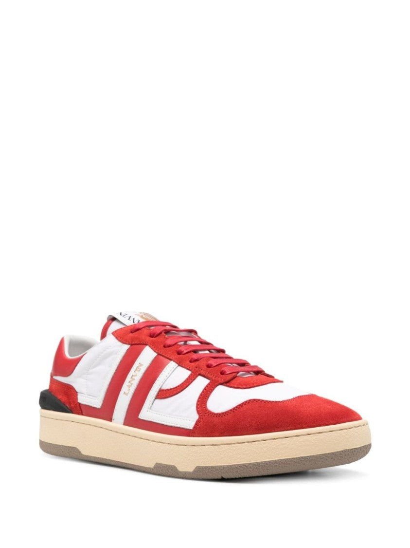 Lanvin Multi-Panel Cardinal Red Sneakers