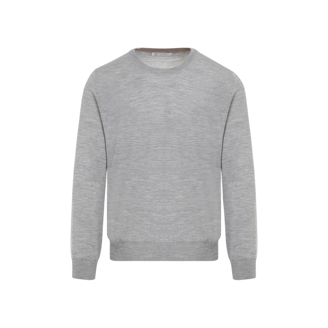 Brunello Cucinelli Light Grey Wool And Cashmere Crewneck Sweater