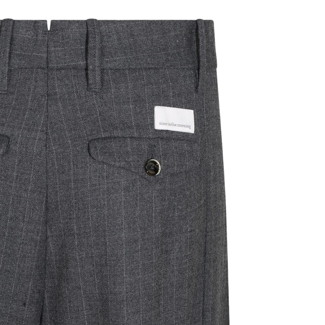 Nine In The Morning Straight-Leg Tailored Trousers With High Waist And Textured Fabric
