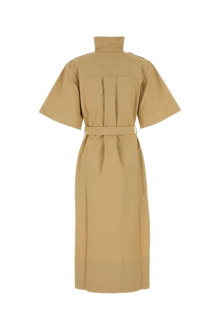 Ganni Beige Cotton Blend Dress