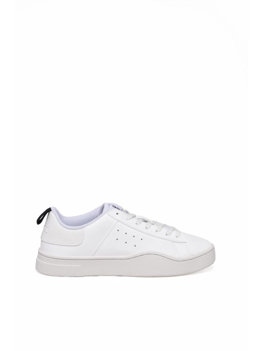 Diesel White Rubber Minimalist Sneakers