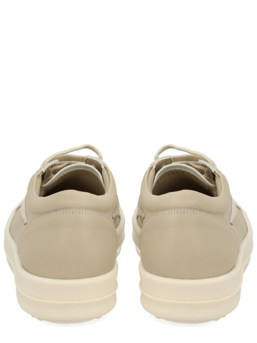 Rick Owens Beige Vintage Sneaks Ram Leather Sneakers