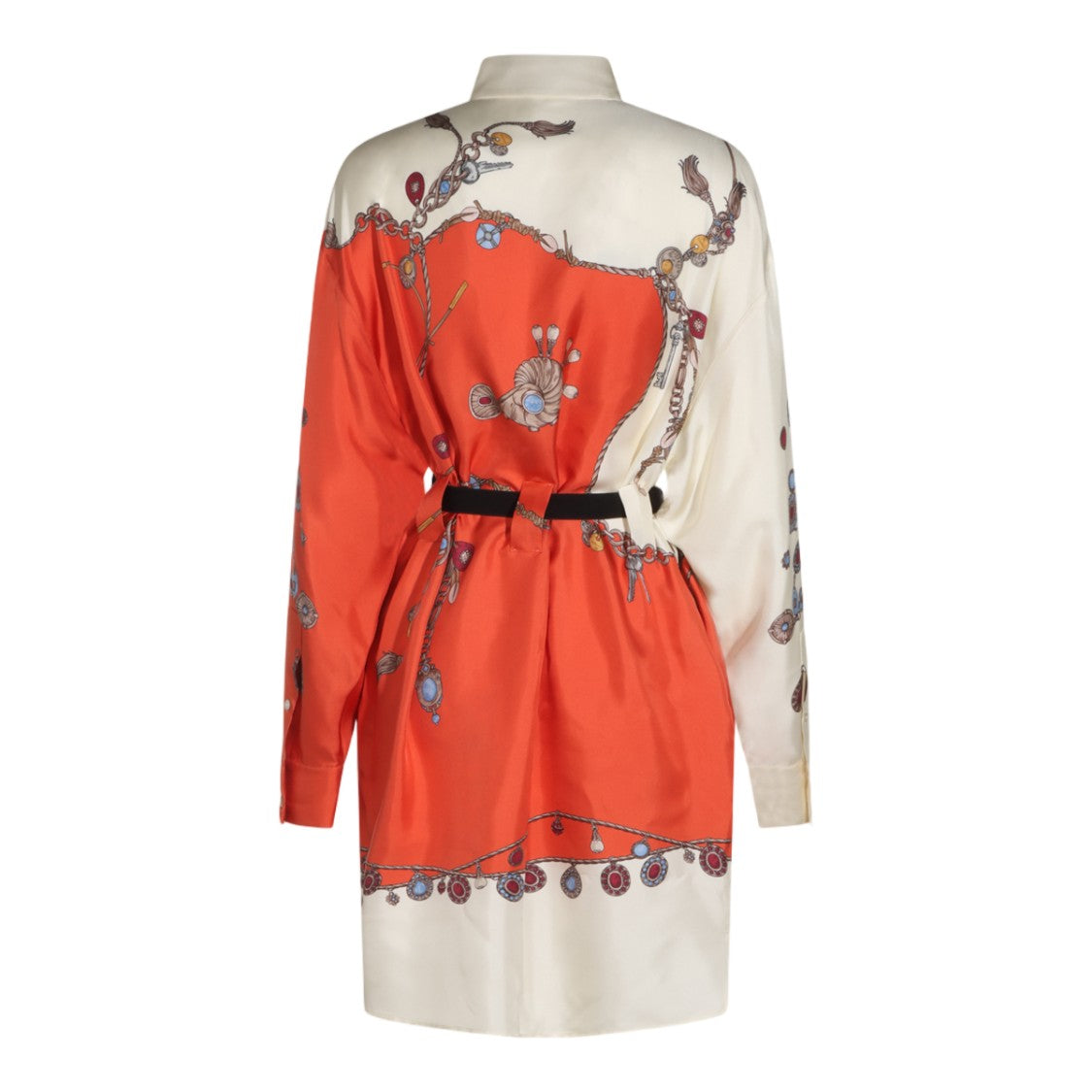 Versace Shirt-Style Mini Dress With Vibrant Color Block Design