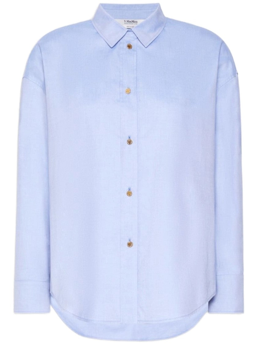 Max Mara Smmvolonta Relaxed Cotton Curved Hem Shirt