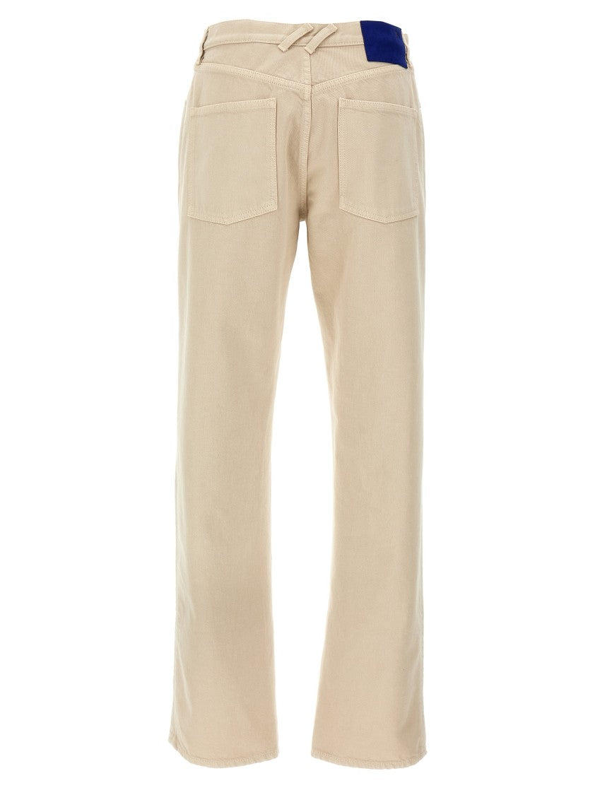Burberry Light Beige Straight-Leg Denim Jeans