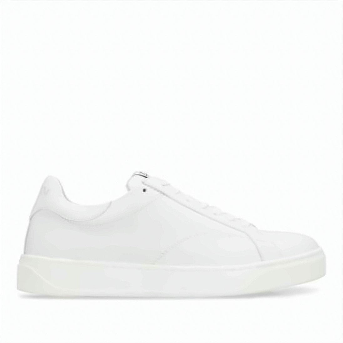 Lanvin Sleek Minimalist White Calf Leather Sneakers