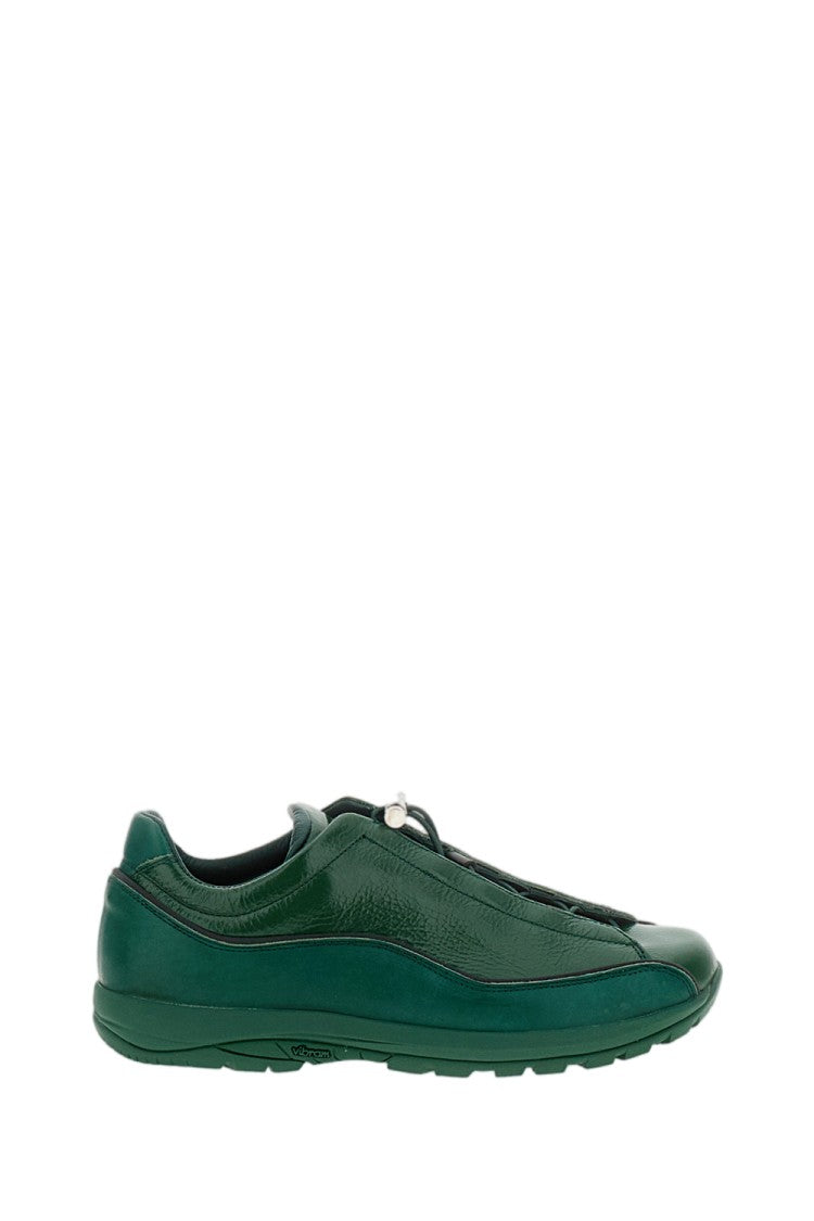 Diemme Cracked Patent Leather Sneakers With Cord Lock