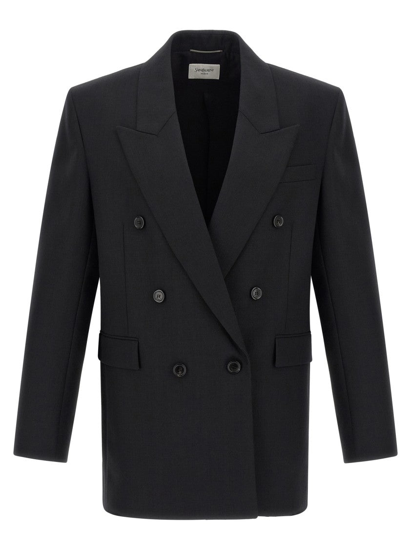 Saint Laurent Classic Double-Breasted Wool Blazer