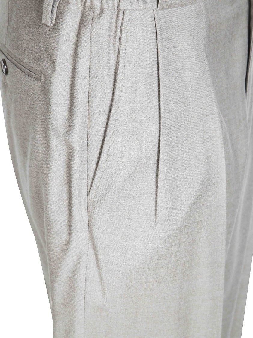 Briglia Flannel Pleated Tailored Formal Pants