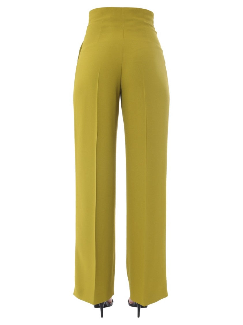 Alberta Ferretti High-Waisted Wide Trousers With Tailored Finish