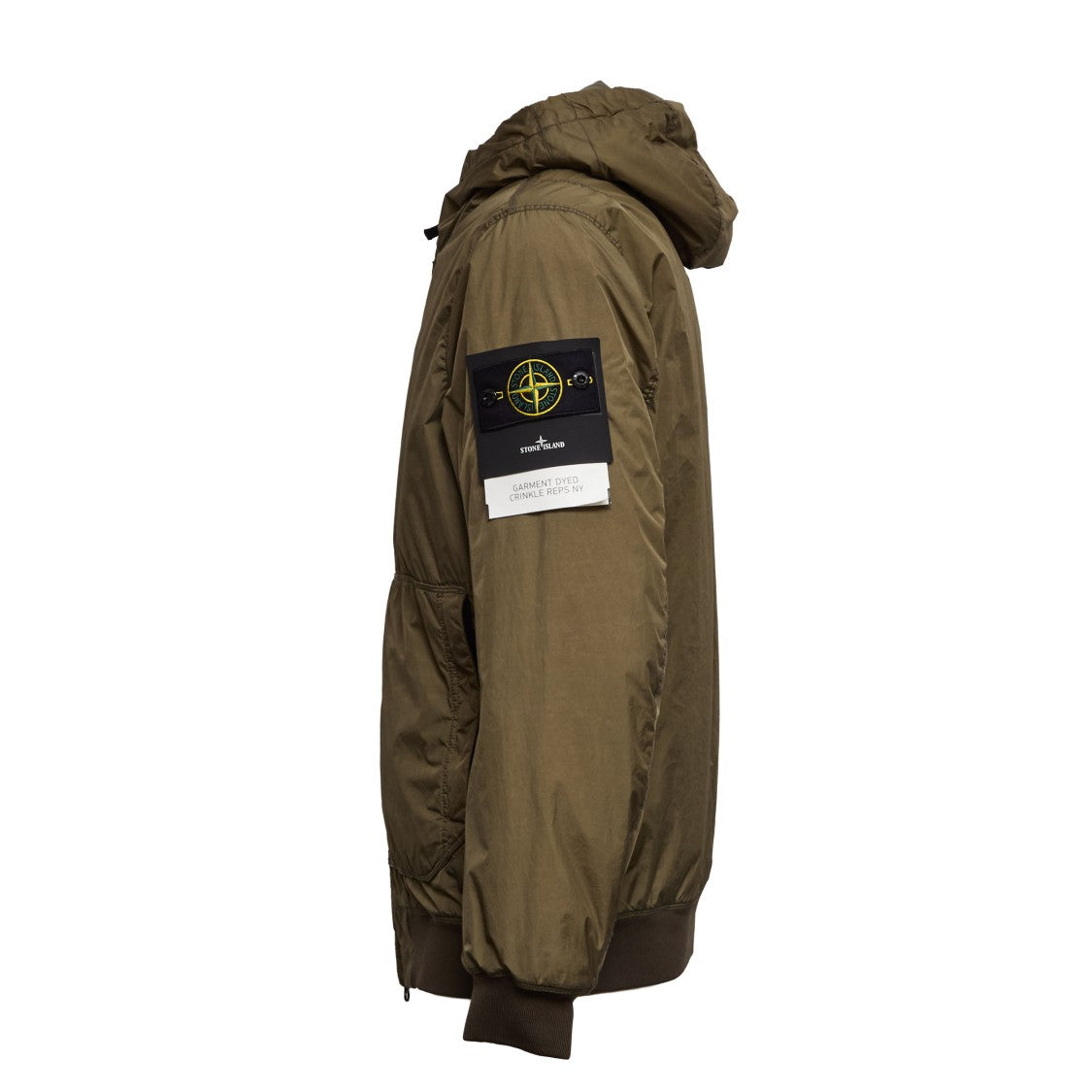 Stone Island Garment Dyed Crinkle Reps Hooded Down Jacket