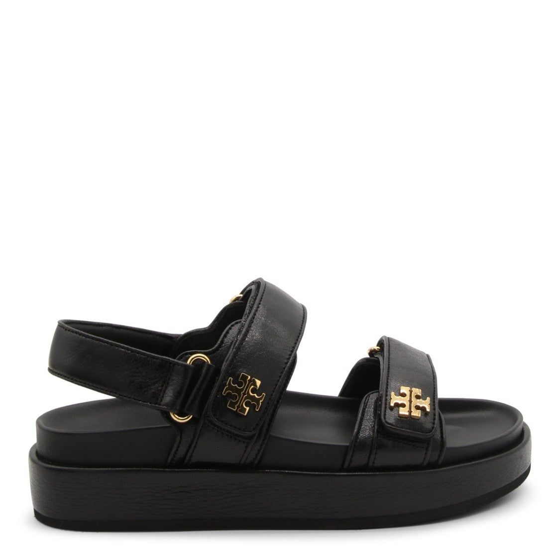 Tory Burch Black Leather Kira Sports Sandals