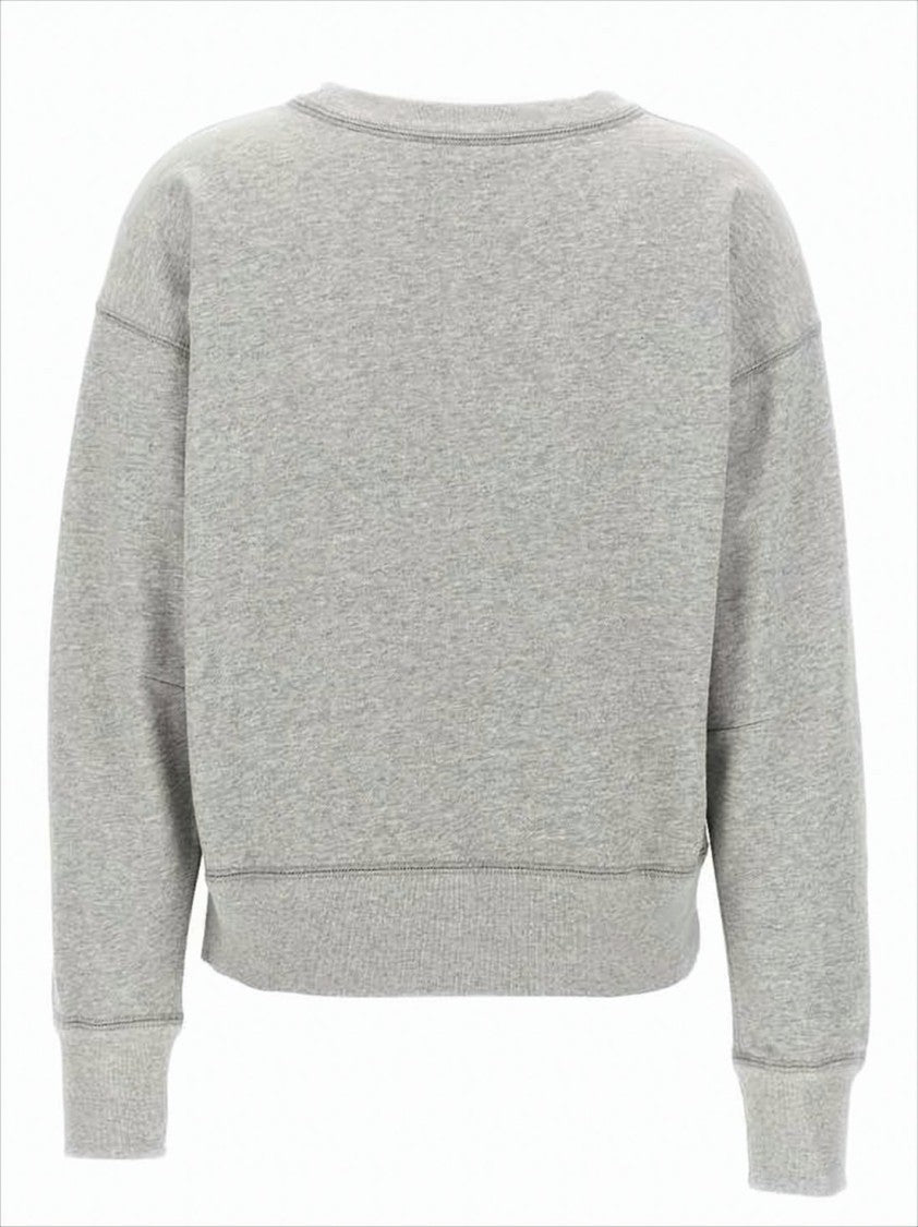 Isabel Marant Cropped Long-Sleeve Sweatshirt With Ribbed Cuffs