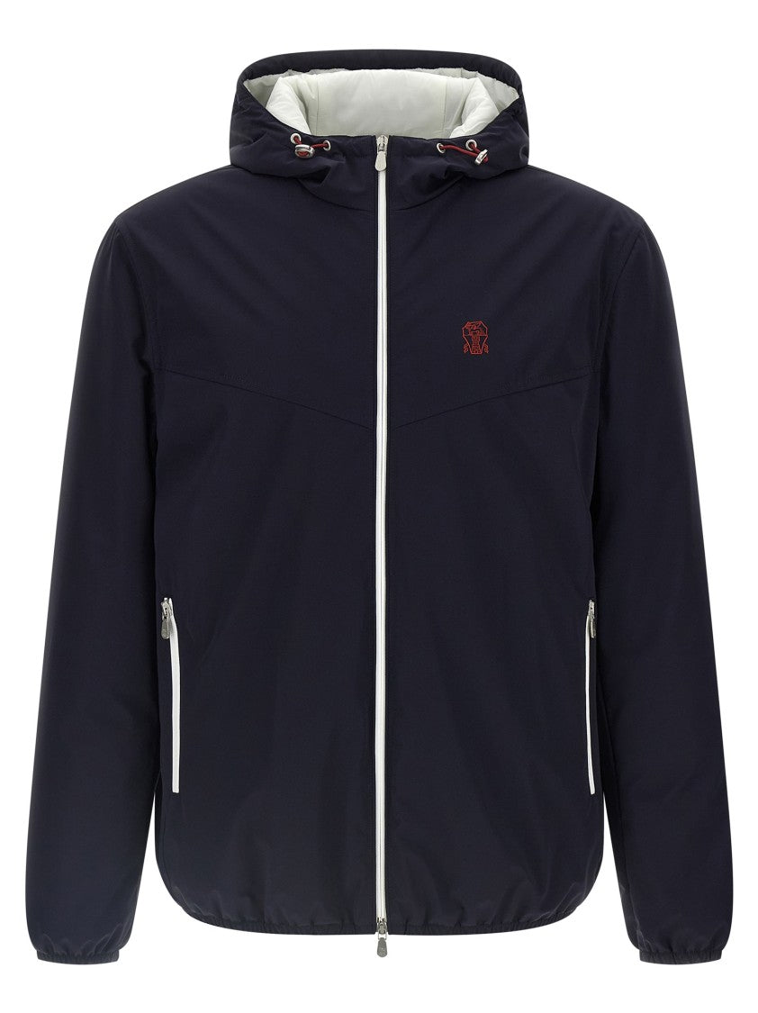 Brunello Cucinelli Windproof Jacket With Goose Down Padding