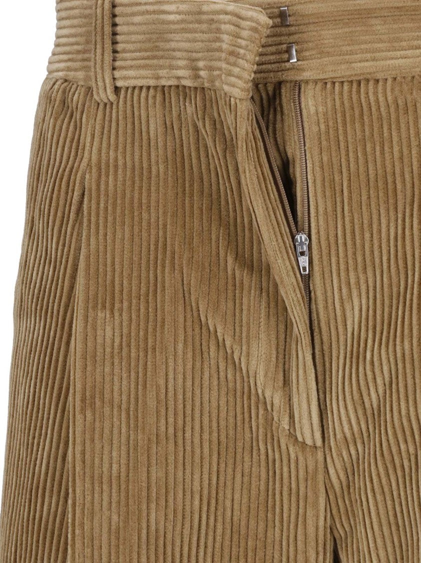 Róhe Ted Beige Straight-Leg Corduroy Pants