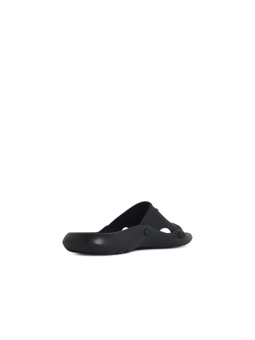 Versace Black Rubber Slippers