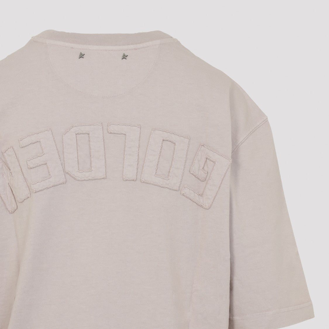 Golden Goose Relaxed Fit Cotton T-Shirt With Textured Logo Detail