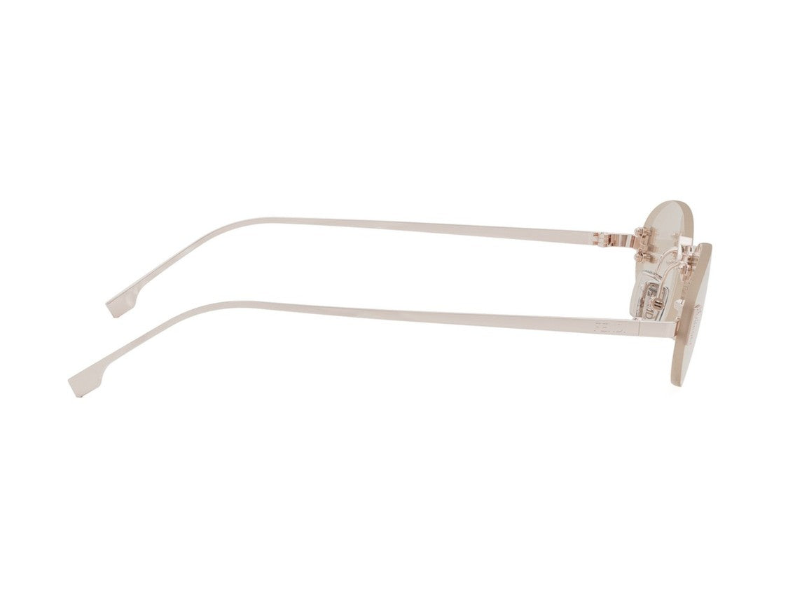 Fendi Fe4075us Round Thin Metal Sunglasses