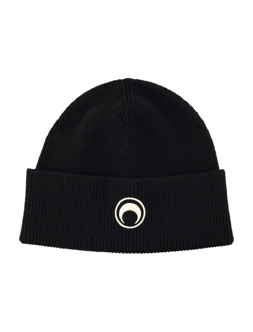 Marine Serre Merino Wool Ribbed Beanie