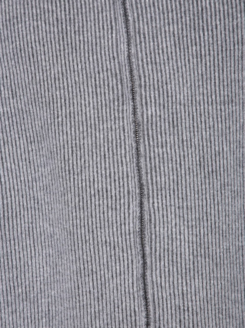 Lardini Knitwear With Ribbed Texture And Zip Closure