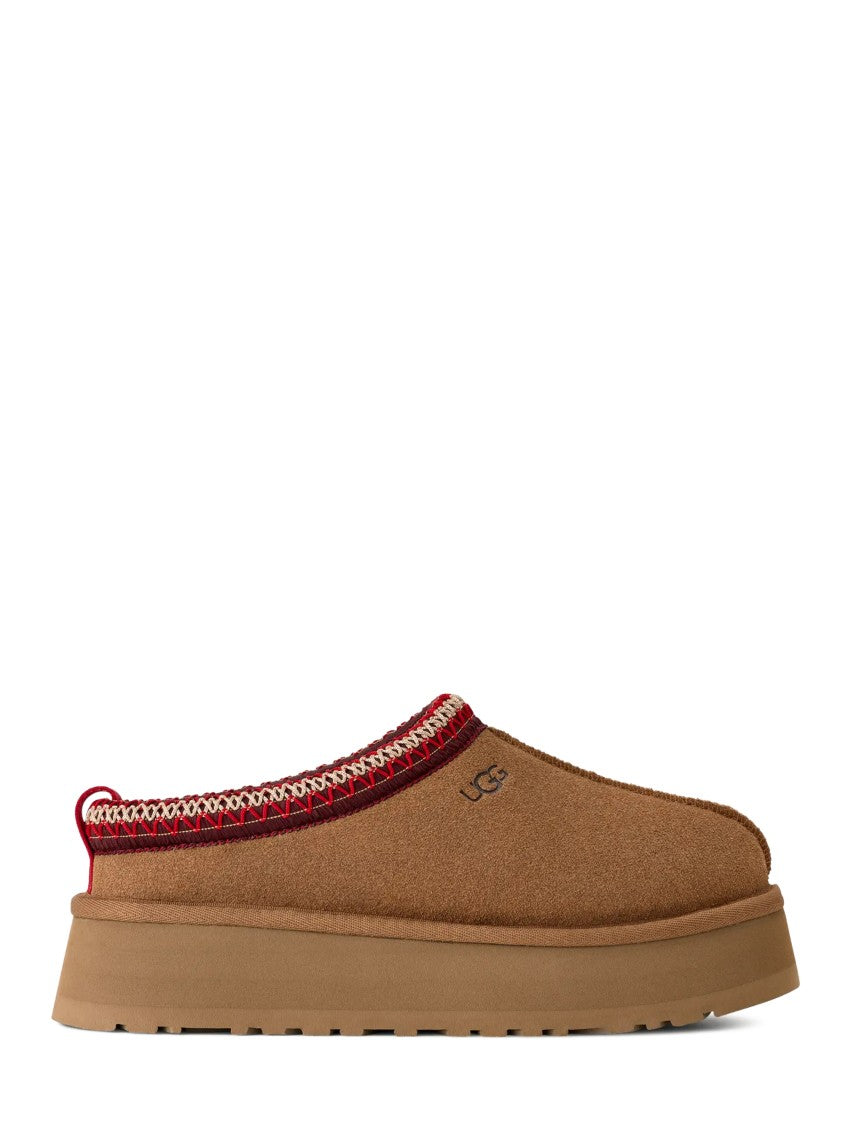 Ugg Slip-On Leather Flat Shoes With Decorative Trim