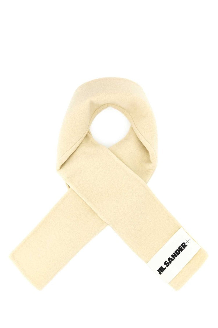 Jil Sander Cream Wool Scarf