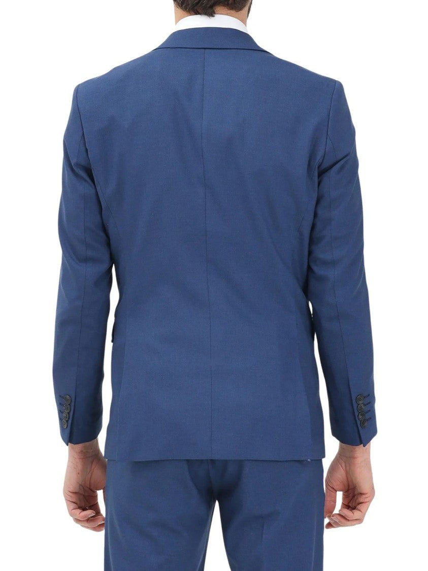 Selected Blue Wool Polyester Viscose Tailored Jacket