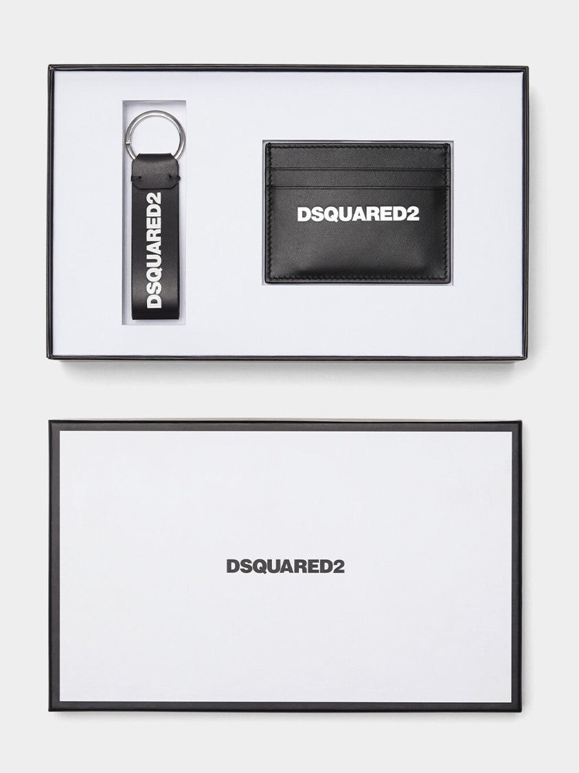 Dsquared2 Gift Box Black Leather Card Holder