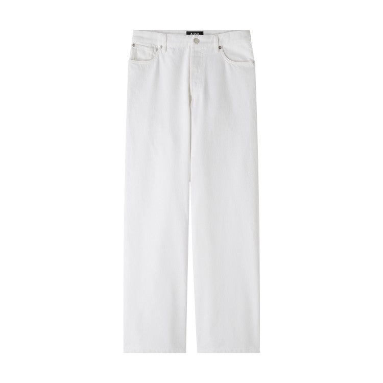 A.P.C. Timeless White Trousers With Defined Waist