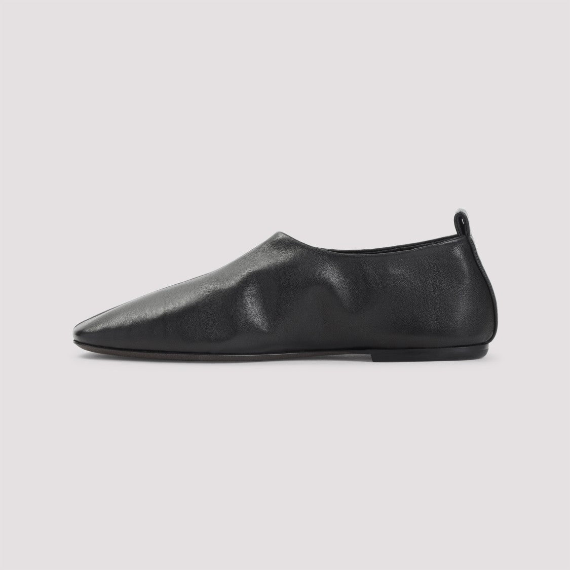 Dries Van Noten Soft Black Leather Loafers With Squared Toe