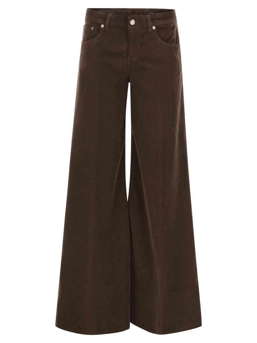Dondup Marlen - Wide-Leg Velvet Trousers