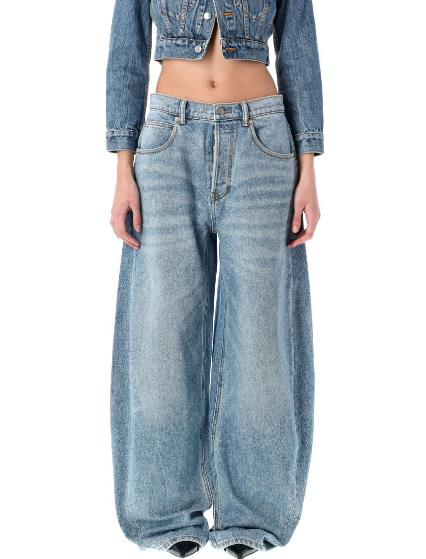 Alexander Wang Oversized Rounded Low Rise Jeans