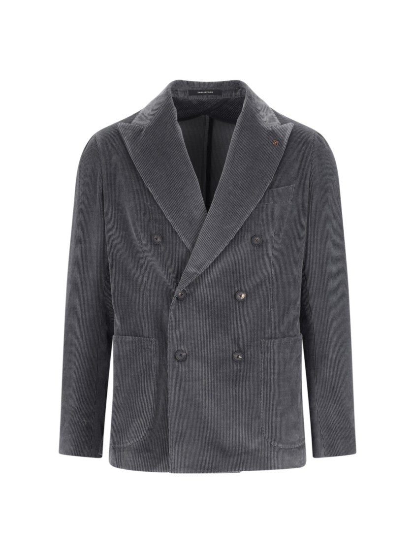 Tagliatore Grey Corduroy Jacket