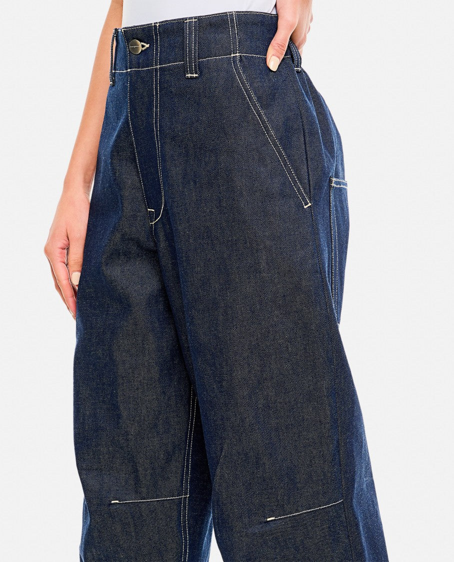 Too Good High-Waisted Wide Leg Jeans With Knee Cuts And Five Pockets