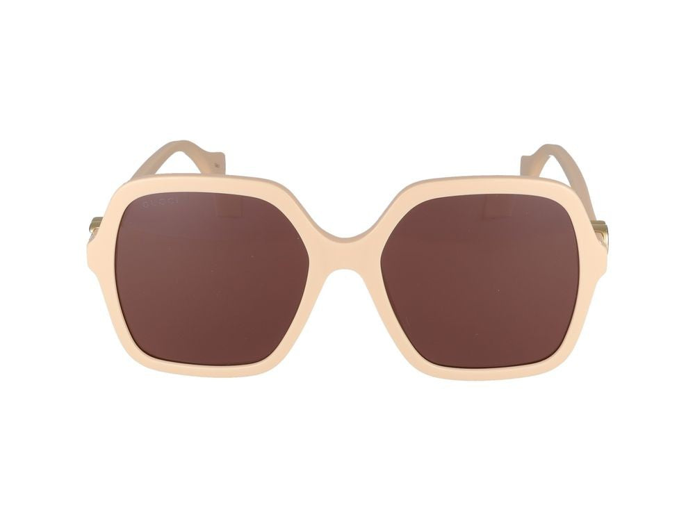 Gucci Sunglasses Gg1072s 004 Ivory Ivory Brown 56/19/145