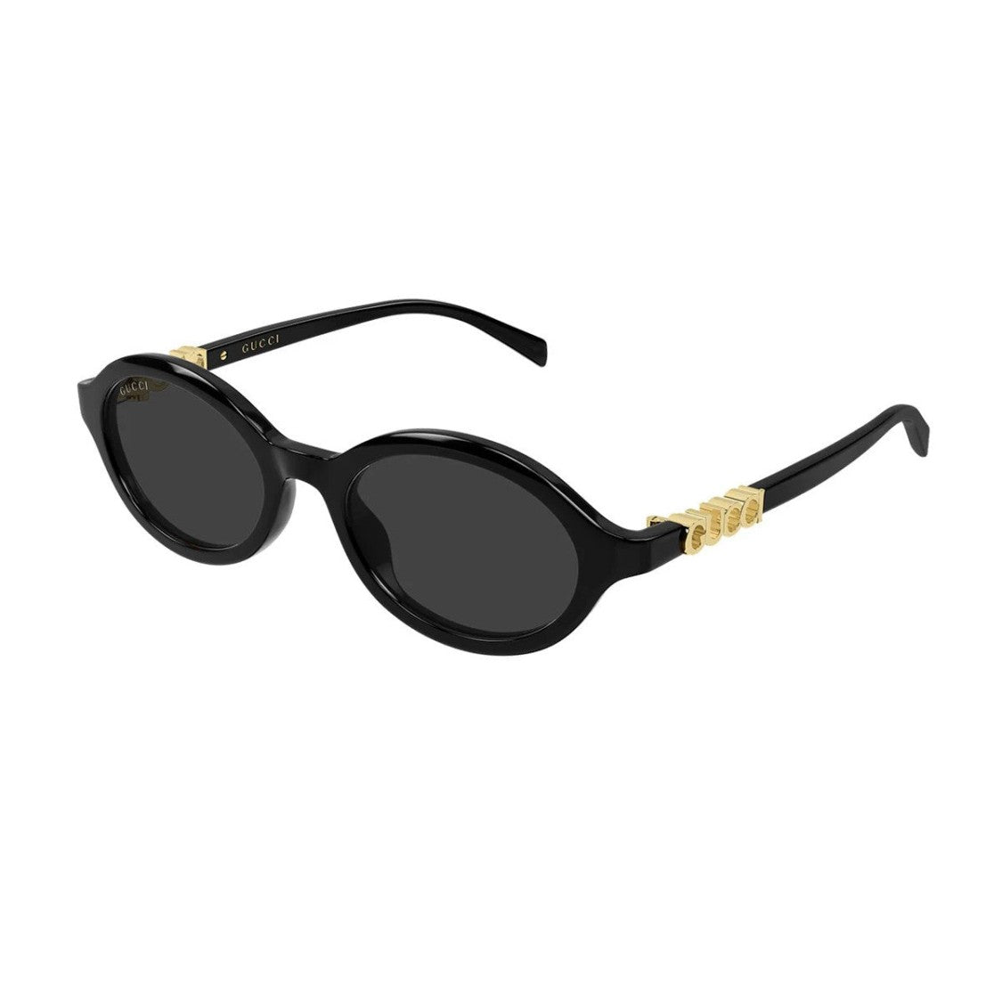 Gucci Gg2153s Glossy Black Acetate Oval Sunglasses