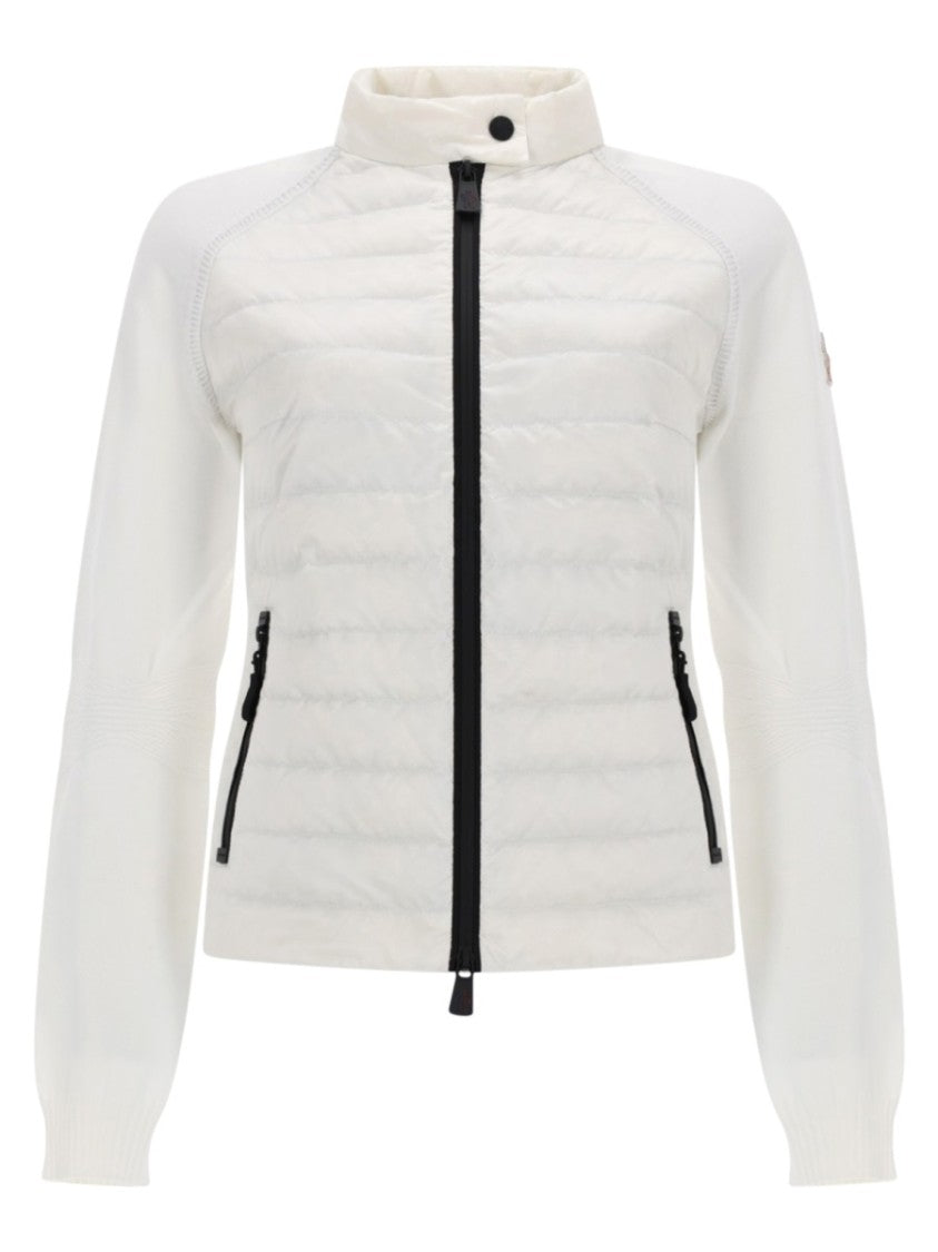 Moncler Grenoble Quilted Padded Cardigan With Zip Closure And Contrasting Details