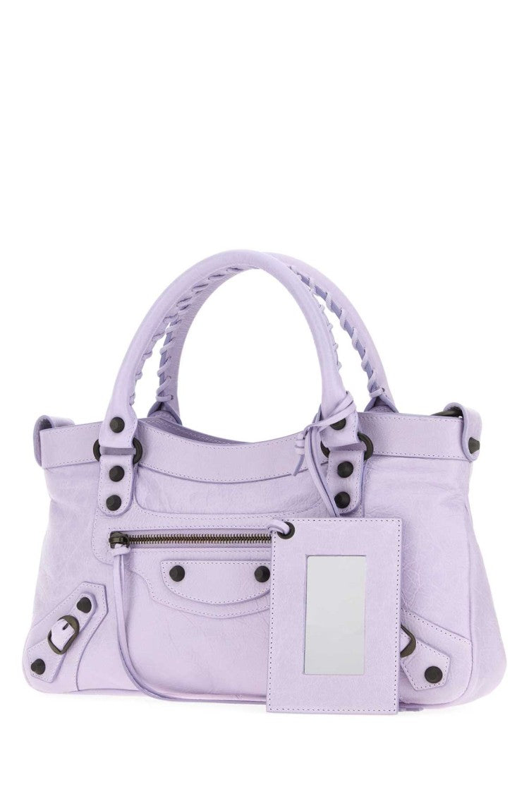Balenciaga Lilac Leather Le City First Handbag
