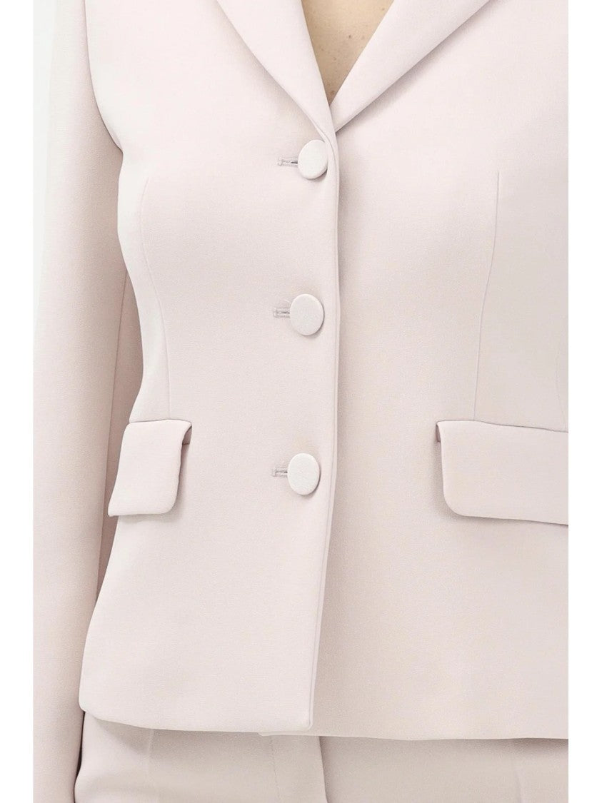 Max Mara Pink Acetate Polyester Fitted Jacket