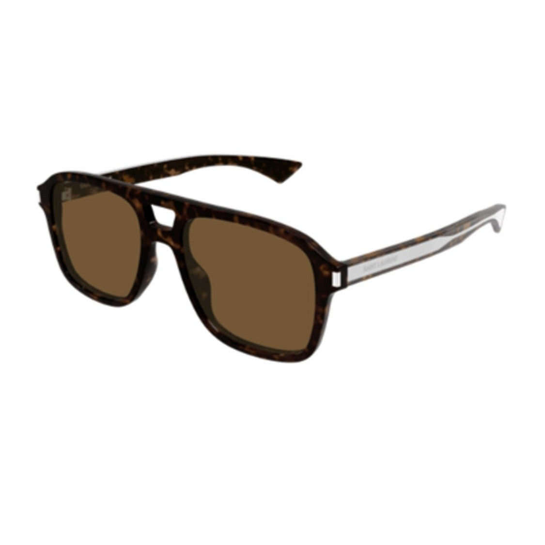 Saint Laurent Havana Sl 881 Acetate Pilot Sunglasses
