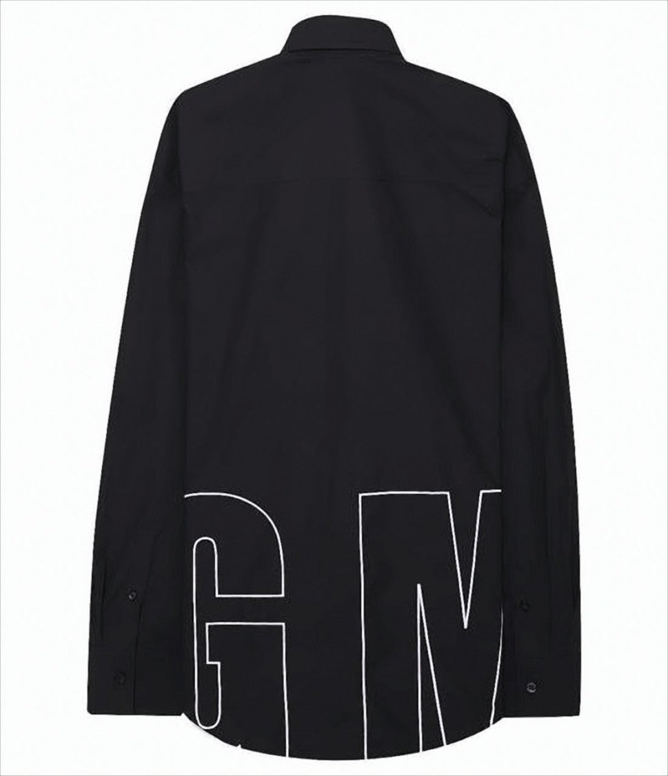 Msgm Long-Sleeve Shirt With Bold Graphic Design