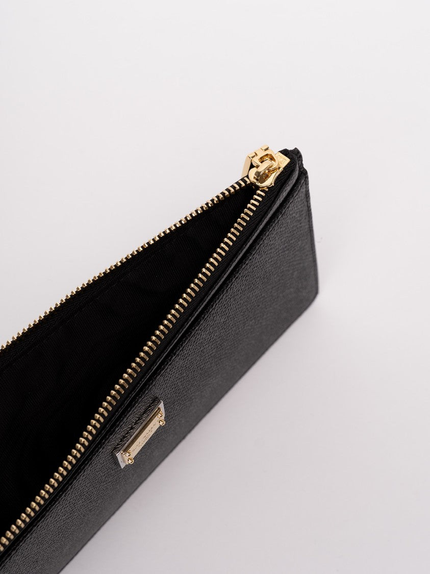 Dolce & Gabbana Large Calfskin Card Holder With Branded Plate