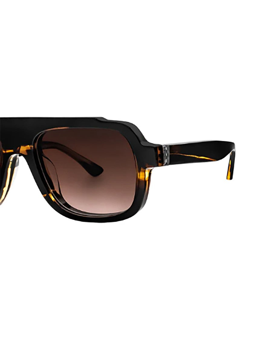 Thierry Lasry Brown Positivy Rectangular Acetate Tortoiseshell Frames