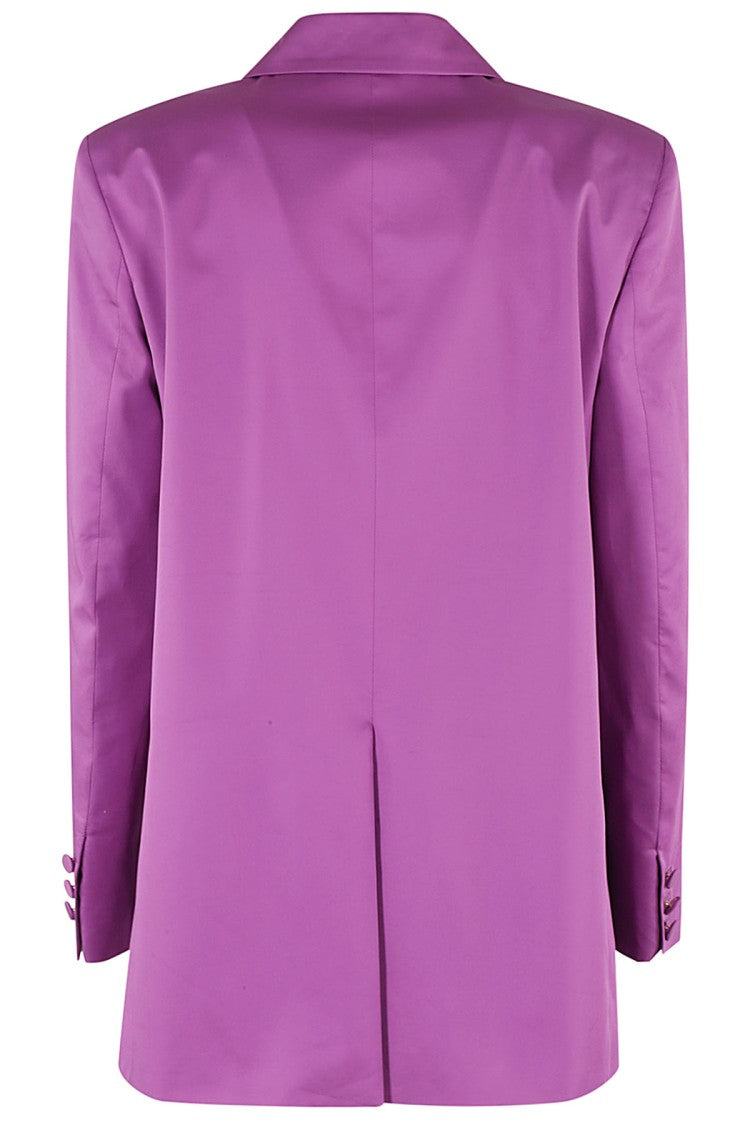 The Andamane Amethyst Satin Cotton Blazer