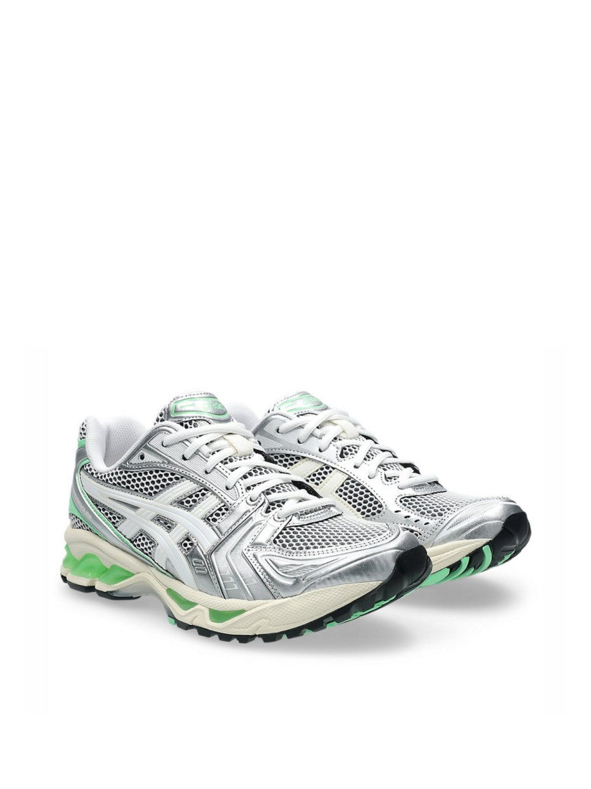 Asics White Gel-Kayano 14 Textile Metallic Sneakers