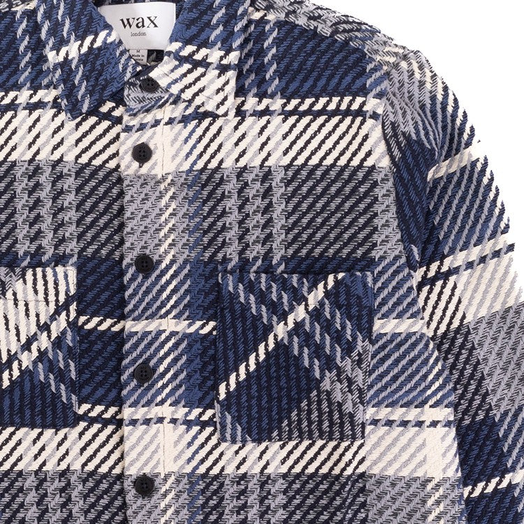 Wax London Navy And Ecru Check Multi-Functional Layering Top