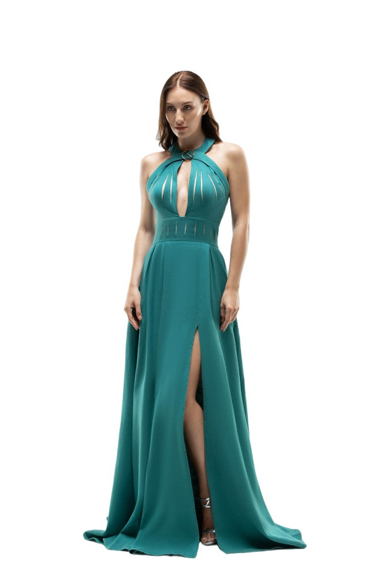 Saiid Kobeisy Vertical Cut-Out Dress