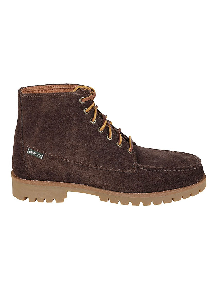 Sebago Parker Rugged Calfskin Lace-Up Ankle Boots